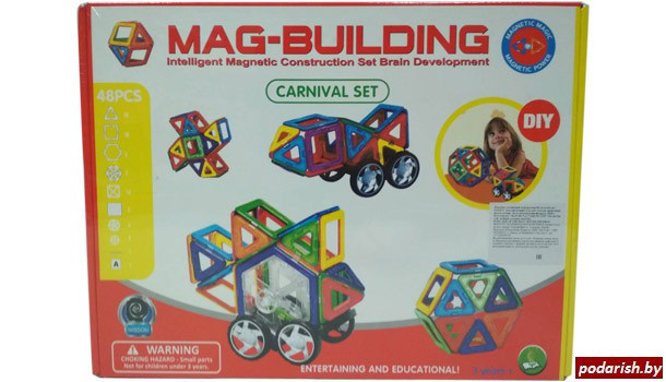 Магнитный конструктор Mag-Building 48 деталей - фото 1 - id-p83267306