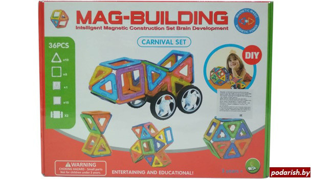 Магнитный конструктор Mag-Building 36 деталей - фото 1 - id-p83267338