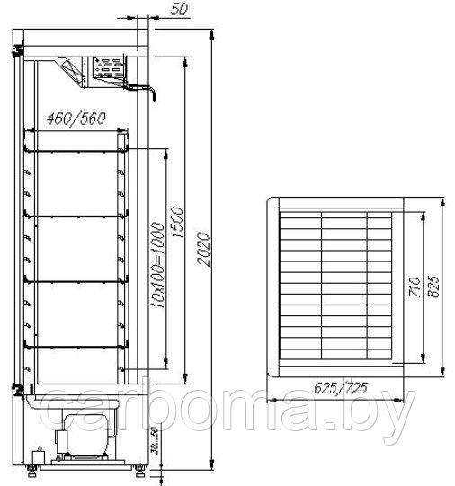 Шкаф холодильный Сarboma R700С (стекло) +1...+12 - фото 2 - id-p83279453