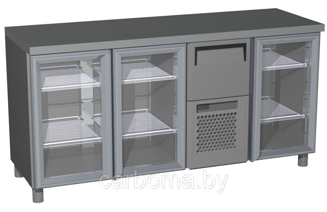 Холодильный стол INOX BAR T57 M3-1-G 0430 X7 (BAR-360С Сarboma) 0 +7 - фото 1 - id-p83296601