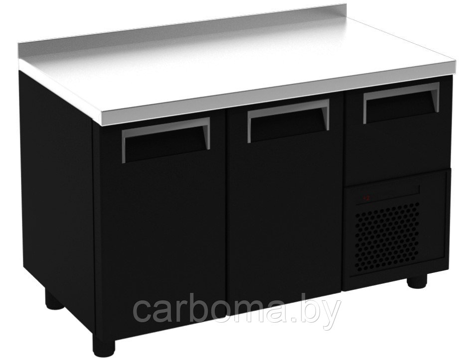 Холодильный стол Carboma RAL BAR T57 M2-1 9006/9005 (BAR-250) 0 +7 - фото 1 - id-p83296646
