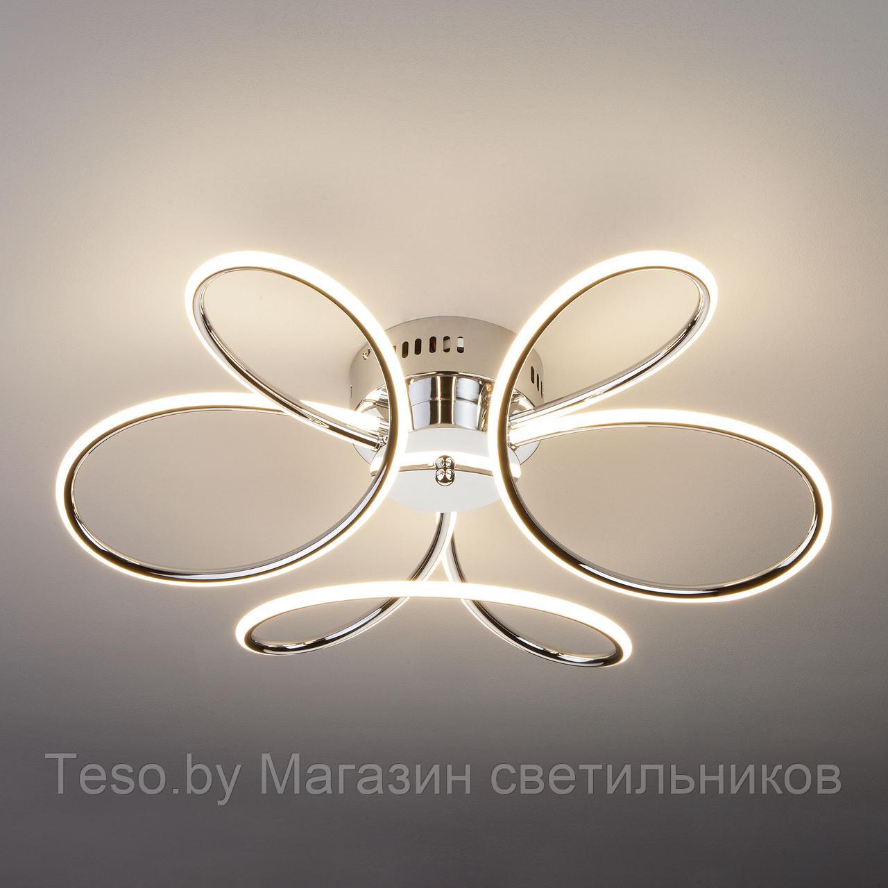 Светодиодный потолочный светильник 90083/3 хром, фото 1
