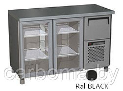Холодильный стол Carboma RAL BAR T57 M2-1-G 9006/9005 (BAR-250С) 0…+7