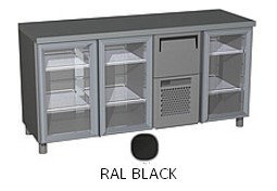 Холодильный стол Carboma RAL BAR T57 M3-1-G 9006/9005 (BAR-360С) 0…+7