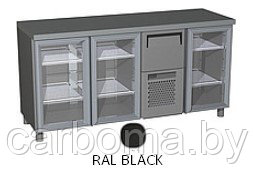 Холодильный стол Carboma RAL BAR T57 M3-1-G 9006/9005 (BAR-360С) 0 +7 - фото 1 - id-p83296739
