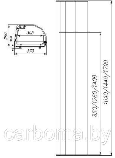 Витрина настольная Carboma Bar A37 SM 1,5-1 (ВХСв-1,5) 0 +8 - фото 2 - id-p83298715