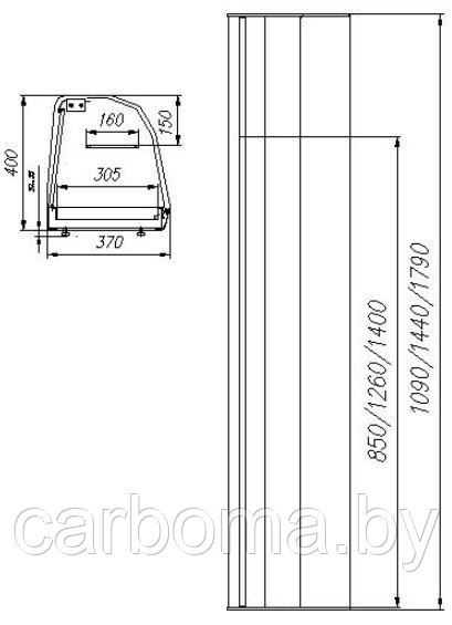 Витрина настольная Carboma Bar A37 SM 1,0-11 (ВХСв-1,0 XL) 0 +8 - фото 2 - id-p83298743