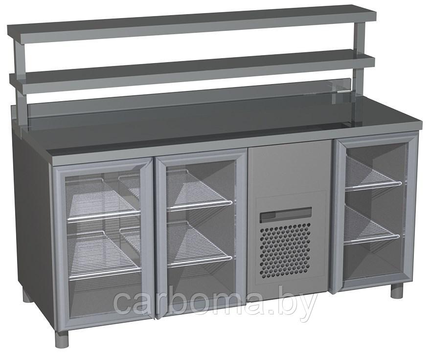 Холодильный стол Carboma 700 INOX ONE SIDE T70 M3-1-G (3GNG/NT) 0…+7