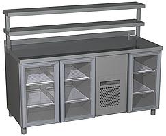 Холодильный стол Carboma 700 INOX ONE SIDE T70 M3-1-G X7 (3GNG/NT) 0…+7