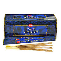 Благовония Мирра натуральные (HEM Flora Myrrh), 8шт для очищения и омоложения