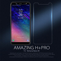 Противоударное защитное стекло с пленкой на камеру Amazing H+PRO Anti Explosion для Samsung Galaxy A6 Plus