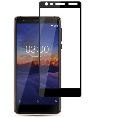 Защитное стекло Full Screen Cover 0.3 mm черное для Nokia 3.1 (2018) - фото 1 - id-p83364583