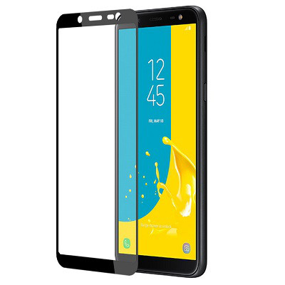 Противоударное защитное стекло на весь экран Full Glue Screen Cover черное для Samsung Galaxy J8 - фото 1 - id-p83364591