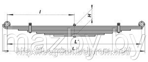 Лист коренной передней рессоры автобуса Богдан