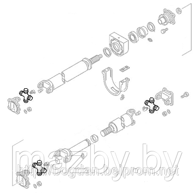 8973227490 Крестовина кардана 33x104 автобуса Богдан Isuzu (большая) 8-97322-749-0 - фото 2 - id-p73144022