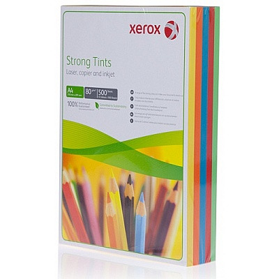 Набор цветной бумаги Xerox (насыщ.) 80г/м2 A4, 250л. - фото 1 - id-p3992024