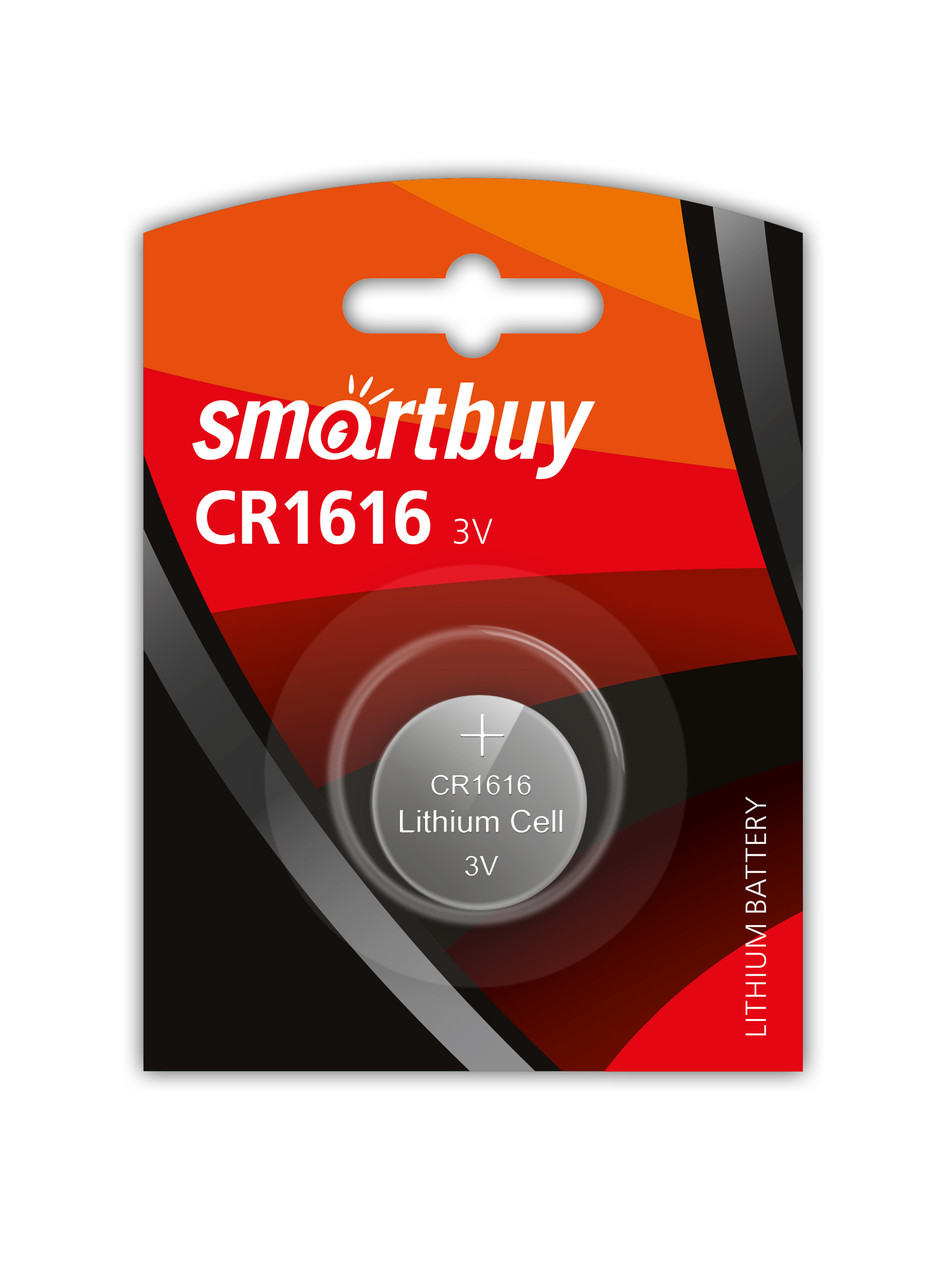 Литиевый элемент питания Smartbuy CR1616/1B (12/720) (SBBL-1616-1B)