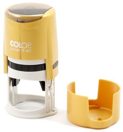 Автоматическая оснастка Colop R40 в боксе для клише печати ø40 мм, корпус желтый - фото 1 - id-p15471558