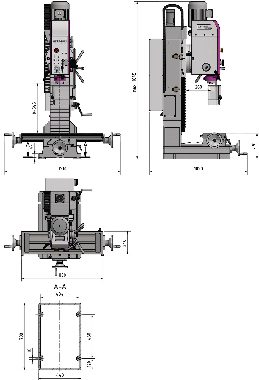 Сверлильно-фрезерный станок OPTImill MH50G / 380В - фото 2 - id-p83514962