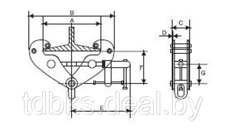 Захват-струбцина BKS JBC-LJ-Q-2, г/п 2 т, 75-245мм - фото 2 - id-p83521933