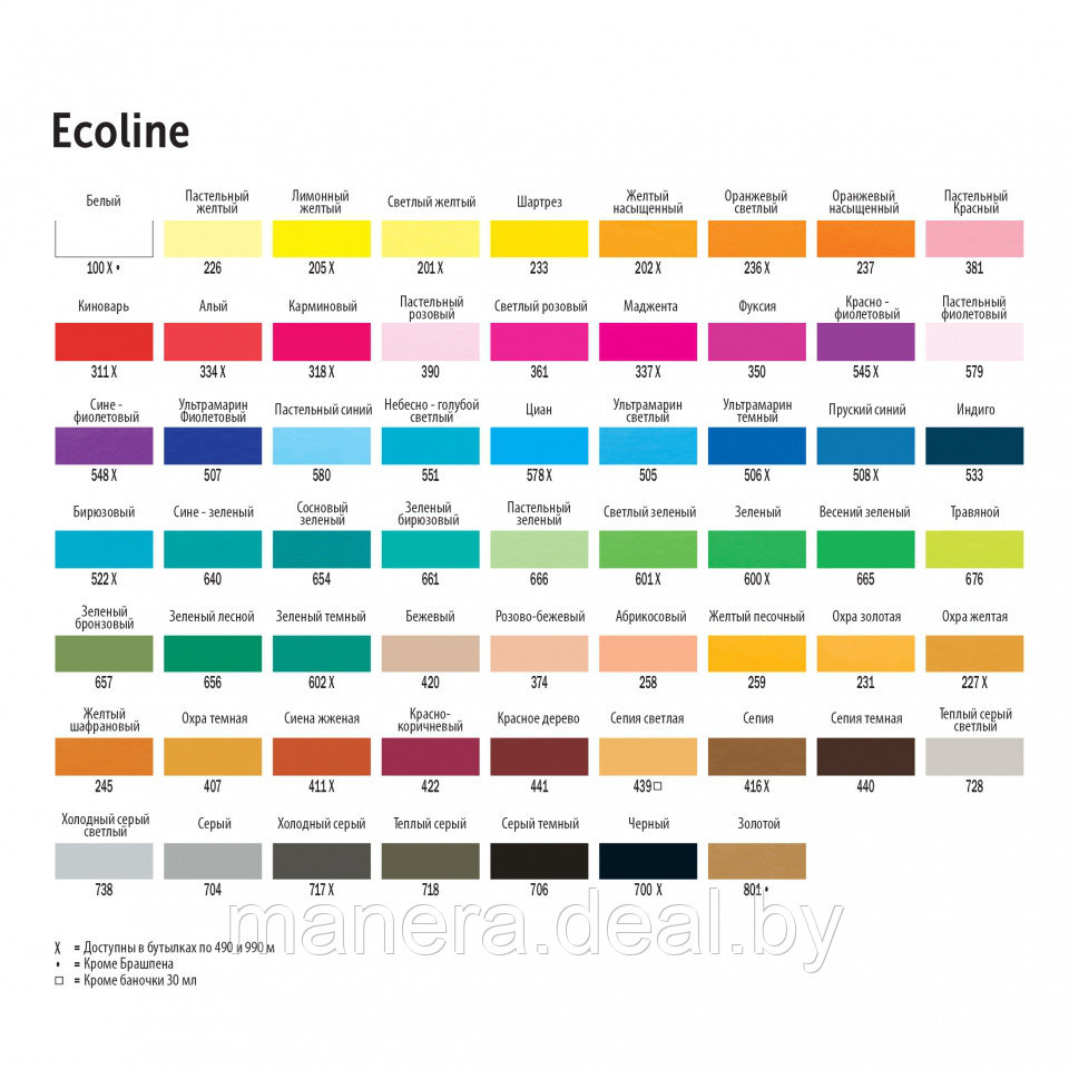 Маркеры акварельные с кисточкой "ECOLINE", 10 цветов - фото 5 - id-p83522455