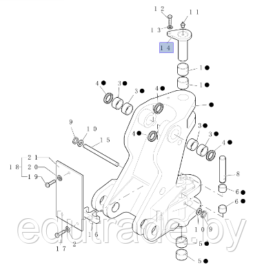 85803192 Палец  поворотный New Holland, Case, FK 