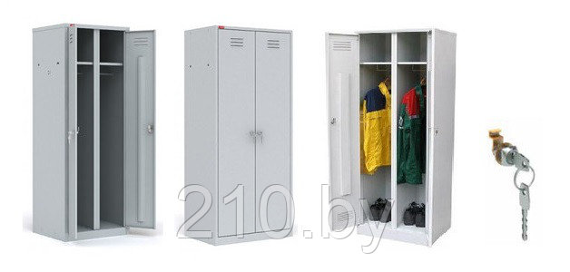 Шкаф для одежды металлический двухсекционный ШРМ АК/800