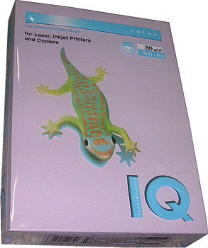 Бумага IQ COLOR, бледно-лиловый, 80 г/м2, ф. А4, 500л. - фото 3 - id-p1761013
