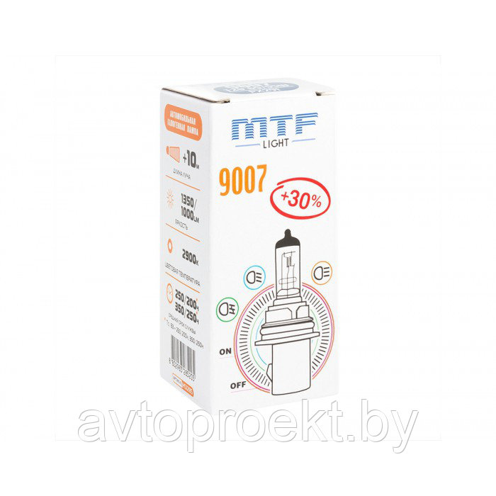 Галогенная лампа MTF Light HB5 9007 12V 65/55W - Standard +30% - фото 1 - id-p83585933