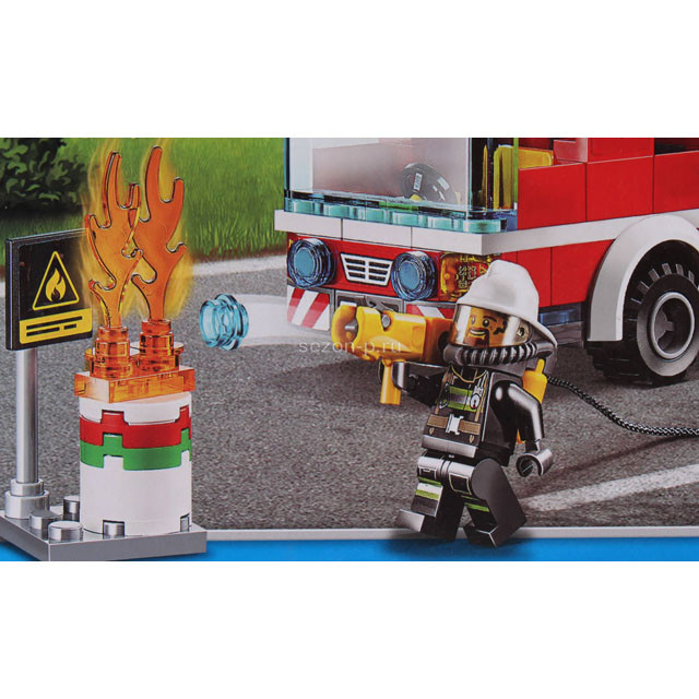 Конструктор Bela Cities 10828 Пожарный автомобиль с лестницей (аналог Lego City 60107) 225 деталей - фото 6 - id-p83606123