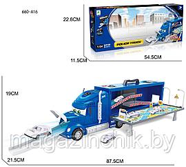 Автовоз полицейский 660-A16, 87 см длина, собирается в чемодан