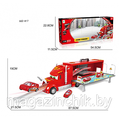 Автовоз 660-A17 красный, собирается в чемоданчик