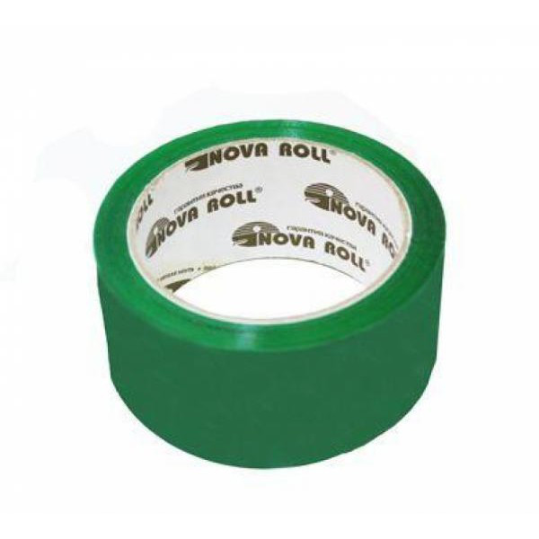 Скотч (клейкая лента )зеленого цвета "Нова Ролл 204", 48 мм х 66 м
