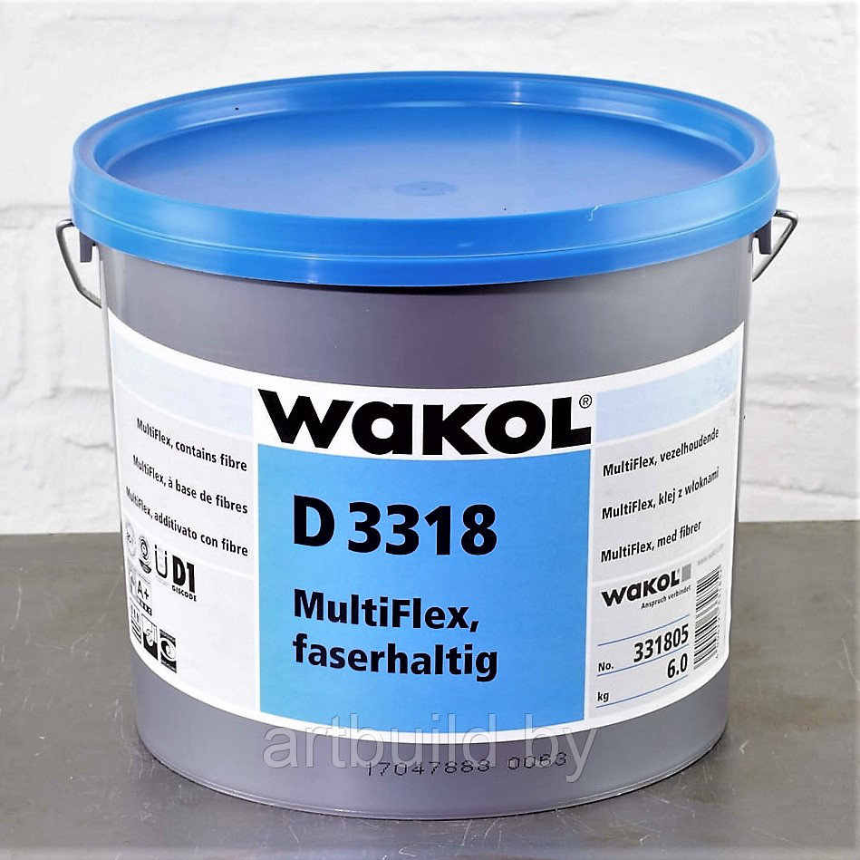 WAKOL D 3318 MultiFlex, волокнистый клей (6 кг.)