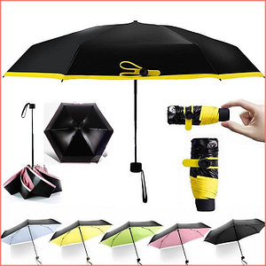 Зонт Mini Pocket Umbrella в капсуле (карманный зонт). Уценка Желтый