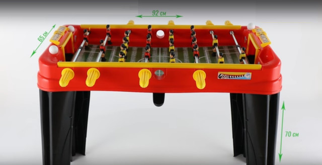 настольный футбол размеры