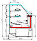 Кондитерская витрина Carboma Casablanca KC95 VM 1,5-1 (0…+10) белый глянец, фото 3