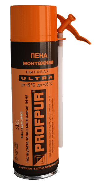 Пена монтажная бытовая PROFPUR Ultra 500мл