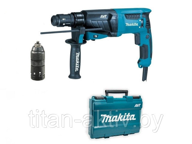 Перфоратор MAKITA HR 2631 FT в чем. (800 Вт, 2.4 Дж, 3 реж., патрон SDS-plus, ЗВП в комплекте, вес 2 - фото 1 - id-p83497618