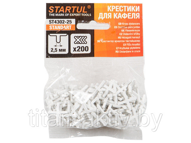 Крестики д/кафеля 5,0мм 100шт STARTUL STANDART (ST4302-50)