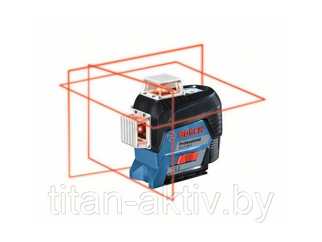Нивелир лазерный линейный BOSCH GLL 3-80 C c аккумулятором L-BOXX (проекция: 3 плоскости 360°, до 12