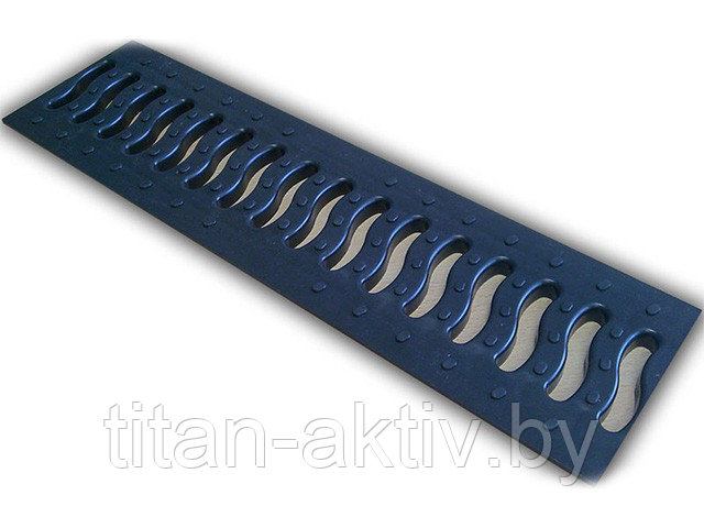 Решетка STANDART 100 пластиковая Волна (черный), Ecoteck, РБ - фото 1 - id-p83499816