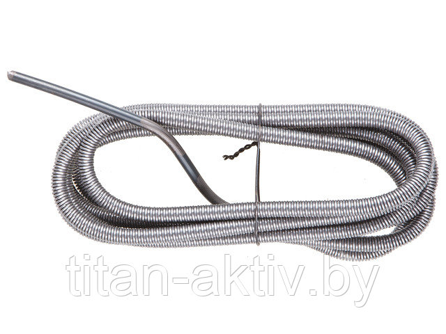 Трос сантехнический пружинный ф 6 мм длина 2 м ЭКОНОМ (Канализационный трос используется для прочист - фото 1 - id-p83500027