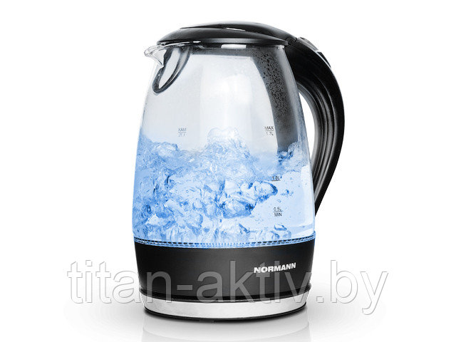 Чайник электрический AKL-231 NORMANN (2200 Вт, 1,7 л, стекло, подсветка) - фото 1 - id-p83710770