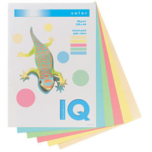 Набор бумаги IQ COLOR, пастель, 80 г/м2, А4, 250л. - фото 1 - id-p1971884