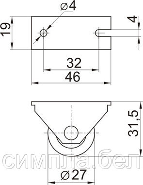 Опора колёсная №493 Р - фото 2 - id-p4016851