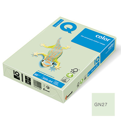 Бумага IQ COLOR, светло-зеленый, 80 г/м2, А4, 500л. - фото 1 - id-p4019183