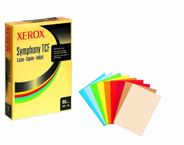 Бумага цветная Symphony TCF желтый рапс А4, 80г/м2, 500л.