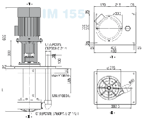Насос IM 155, ПП, 500 ММ, 5.5 кВт, фото 2