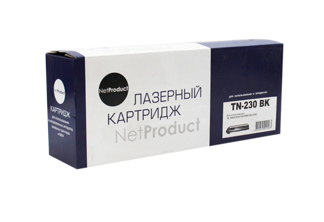 Картридж TN-230BK (для Brother DCP-9010/ HL-3040/ HL-3050/ MFC-9010/ MFC-9320) NetProduct, чёрный